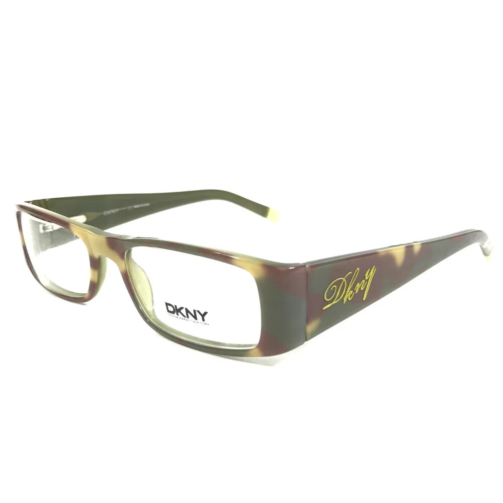 DKNY Eyeglasses Frames DY4574 3329 Brown Green Camouflage Rectangle 51-16-135